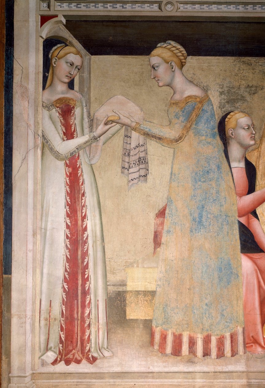 La vie de la Vierge : la naissance de Marie (détail) - Giovanni da Milano