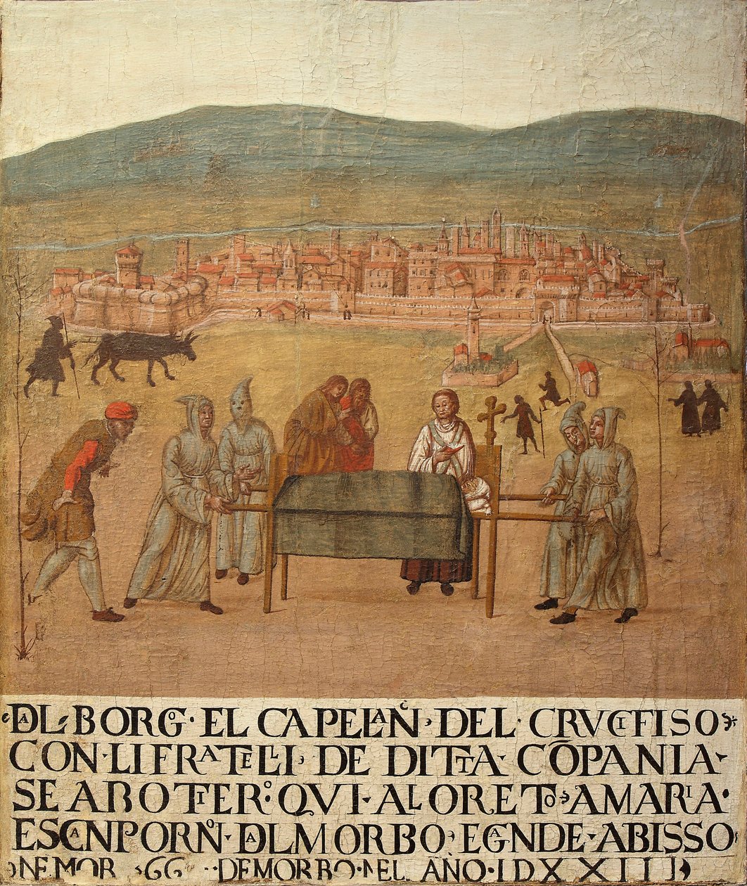 Pèlerinage de la Compagnia del Crocifisso à Loreto, première moitié du XVIe siècle - Giovanni del Leone