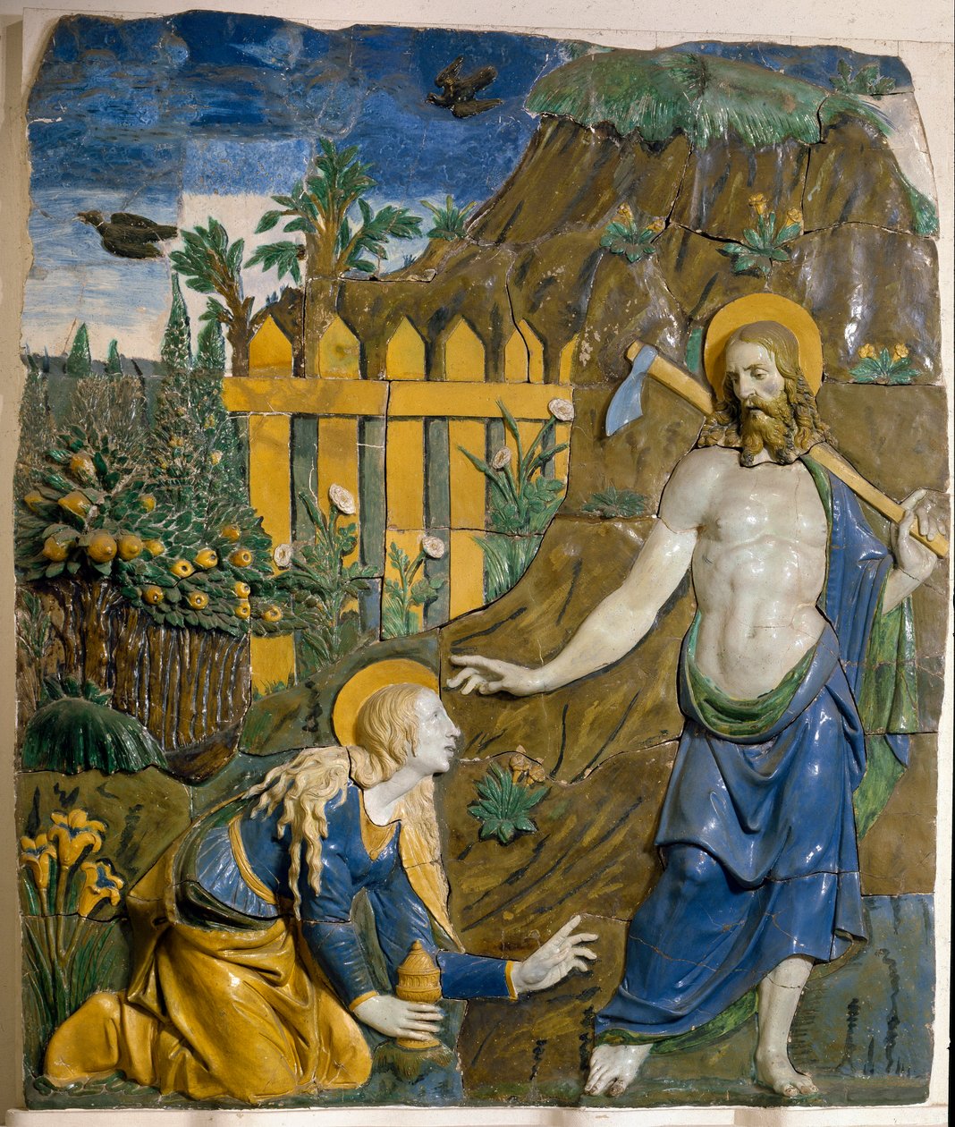 Noli Me Tangere. Relief en céramique par Giovanni della Robbia (1469-1529) Florence, Museo Nazionale del Bargello - Giovanni della Robbia