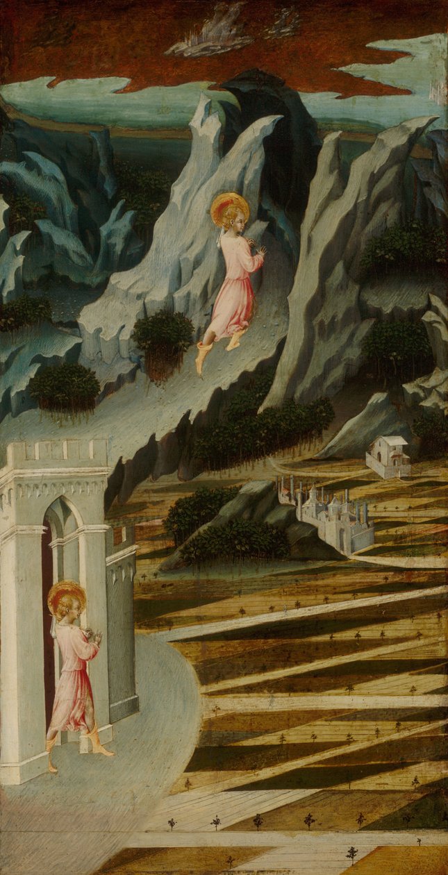 Saint Jean-Baptiste entrant dans le désert, 1455-1460 - Giovanni di Paolo