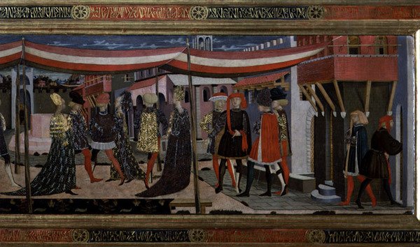 Frontal du Cassone Adimari, détail de la section droite, vers 1450 (détail) - Giovanni di Ser Giovanni Scheggia