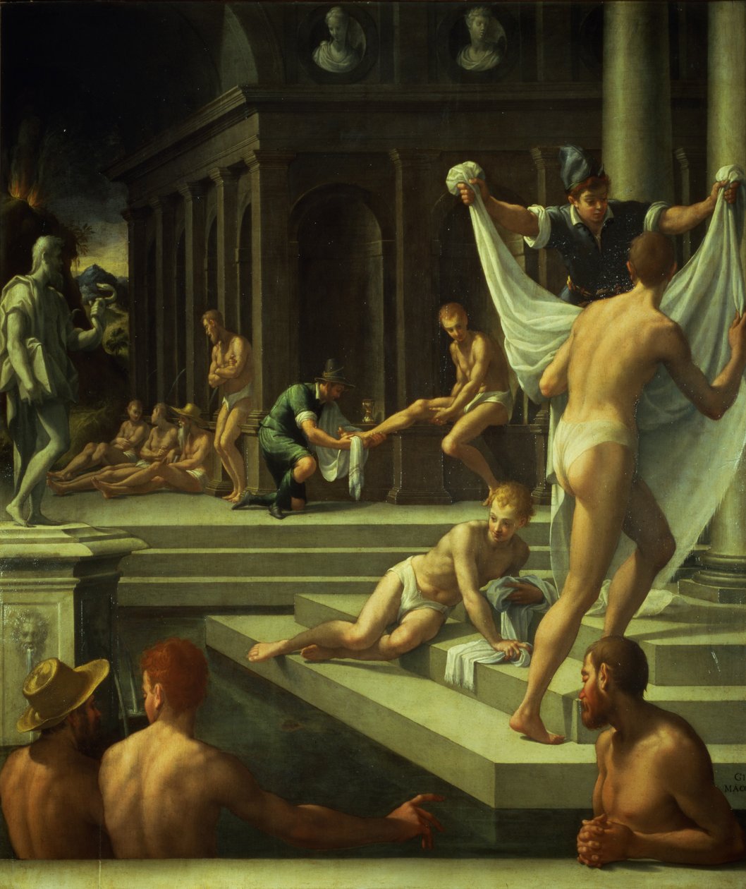 Les Bains de Pouzzoles, 1572 - Girolamo Macchietti