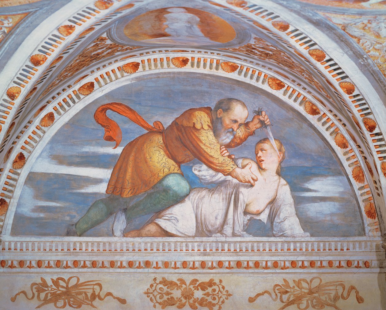 La Mort de Virginie, lunette, 1531-32 - Girolamo Romanino