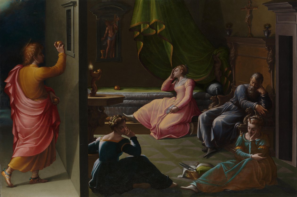La charité de Saint Nicolas de Bari, vers 1555 - Girolamo Macchietti