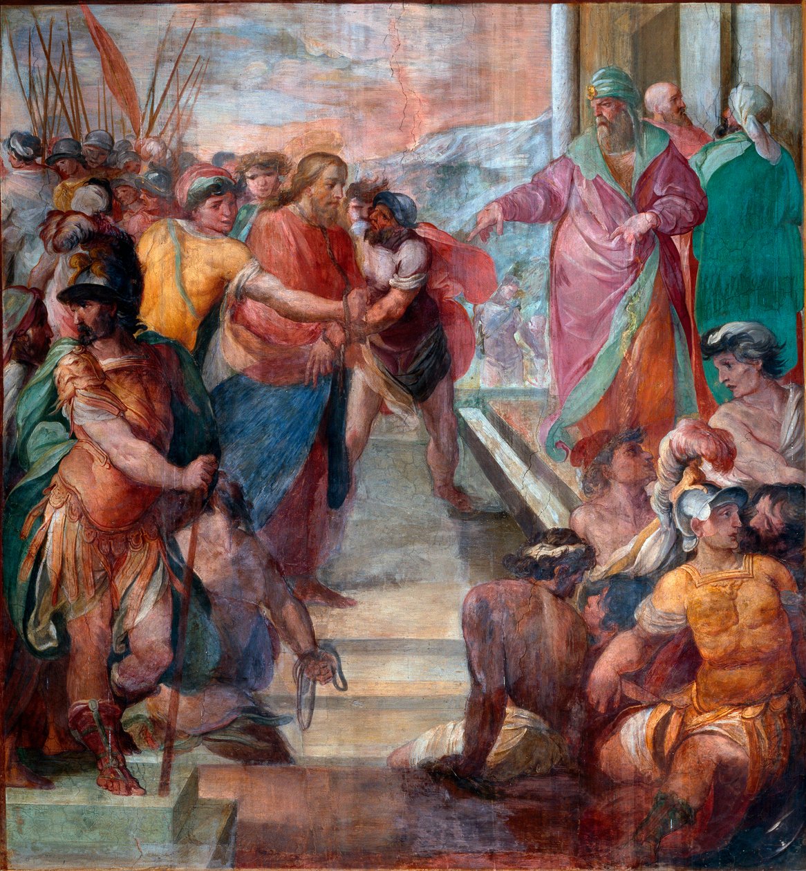 Le Christ est conduit devant Caïphe (détail) - Girolamo Massel
