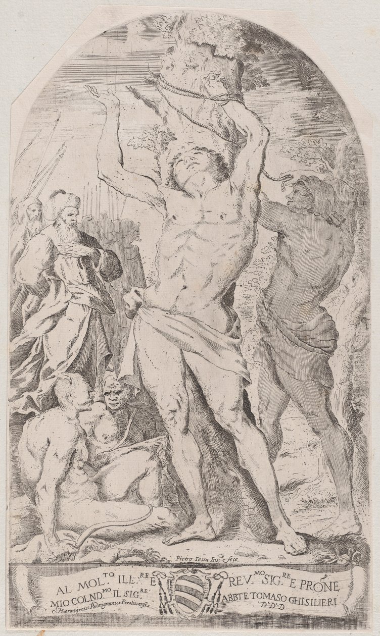 Saint Sébastien attaché à un arbre, 1625-1650 - Girolamo Pedrignani