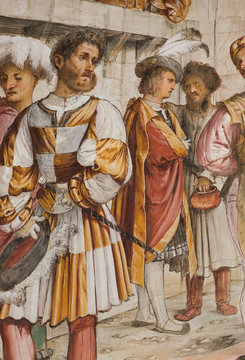 Nef centrale, cinquième travée sud, Christ devant Pilate, Girolamo Romanino - Girolamo Romanino