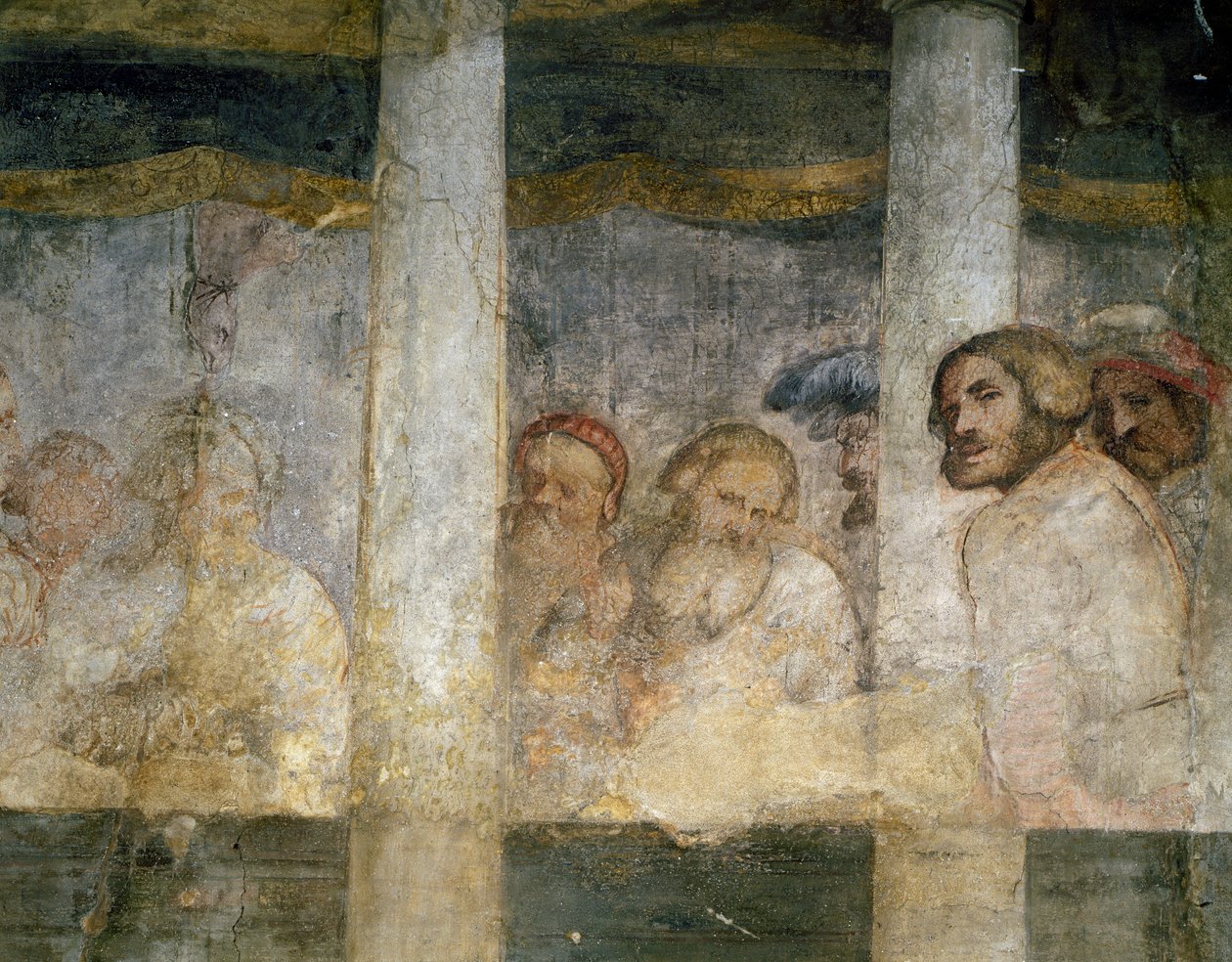Détail de la fresque par Romanino Girolamo (ca 1484-1566), Église Sant