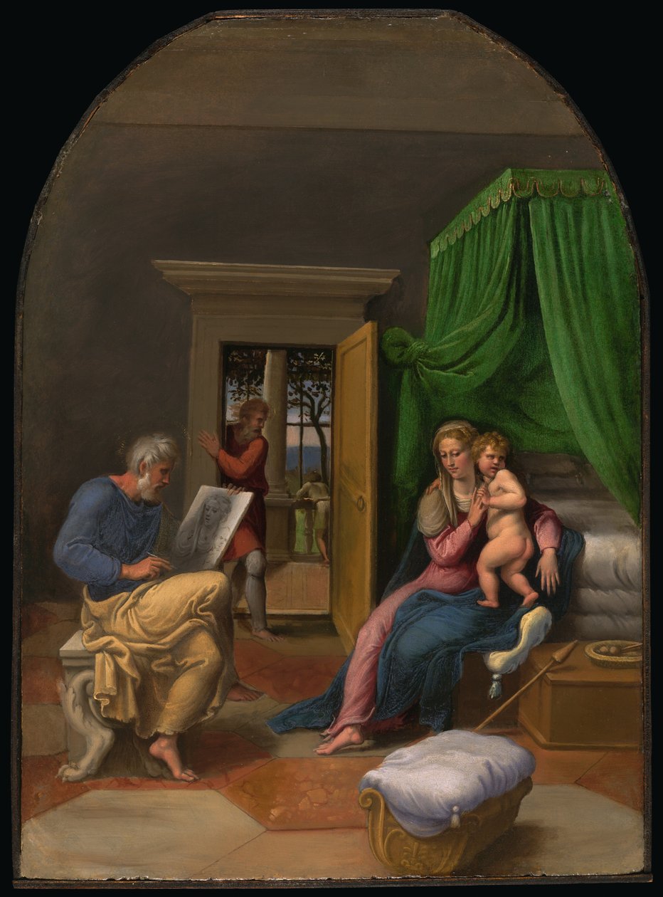 Saint Luc dessinant la Vierge et l