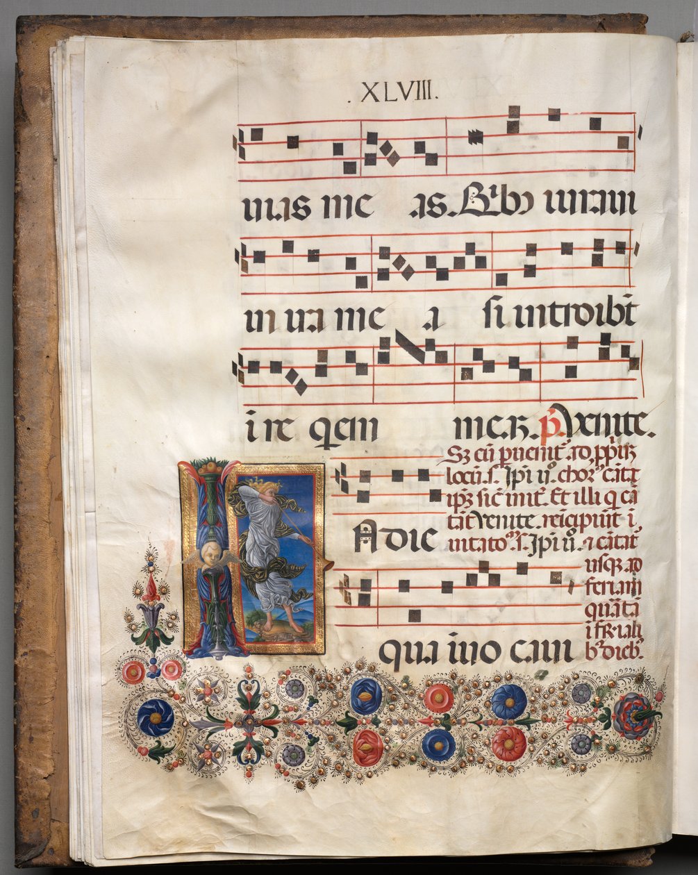 Antiphonaire : Initiale, ange, c. 1470-1480 - Girolamo da Cremona