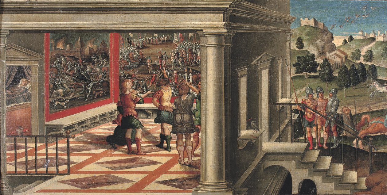 Scènes de Orlando Furioso (détail) - Girolamo da Santacroce