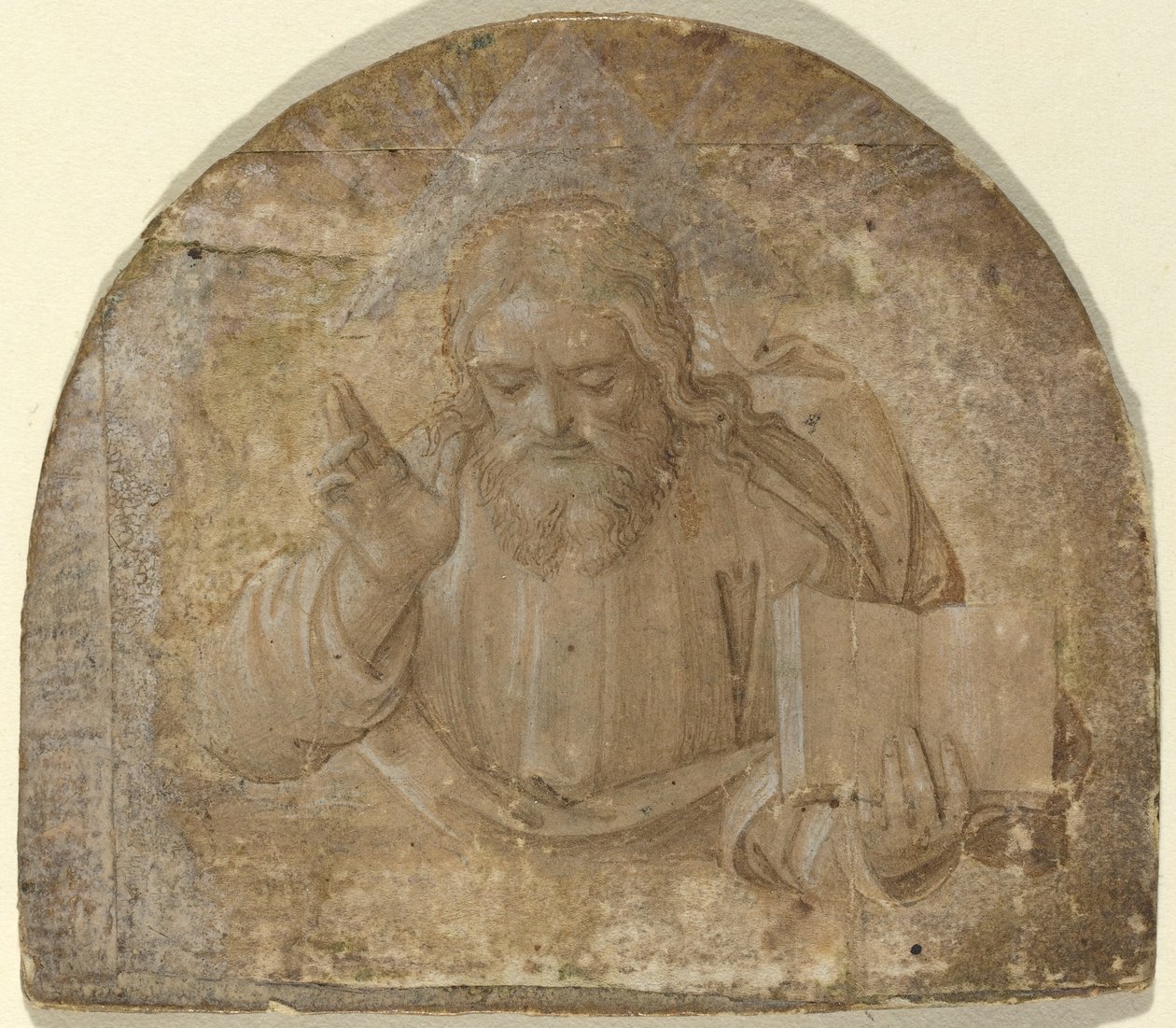 Dieu le Père avec sa main droite levée en bénédiction - Girolamo dai Libri