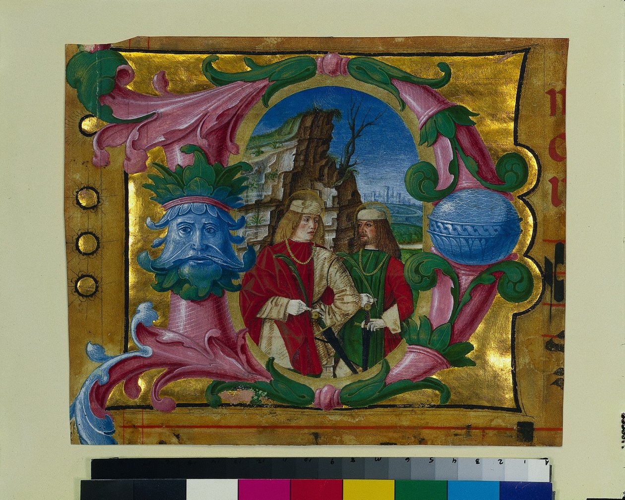 Initiale historiée (D) extraite d