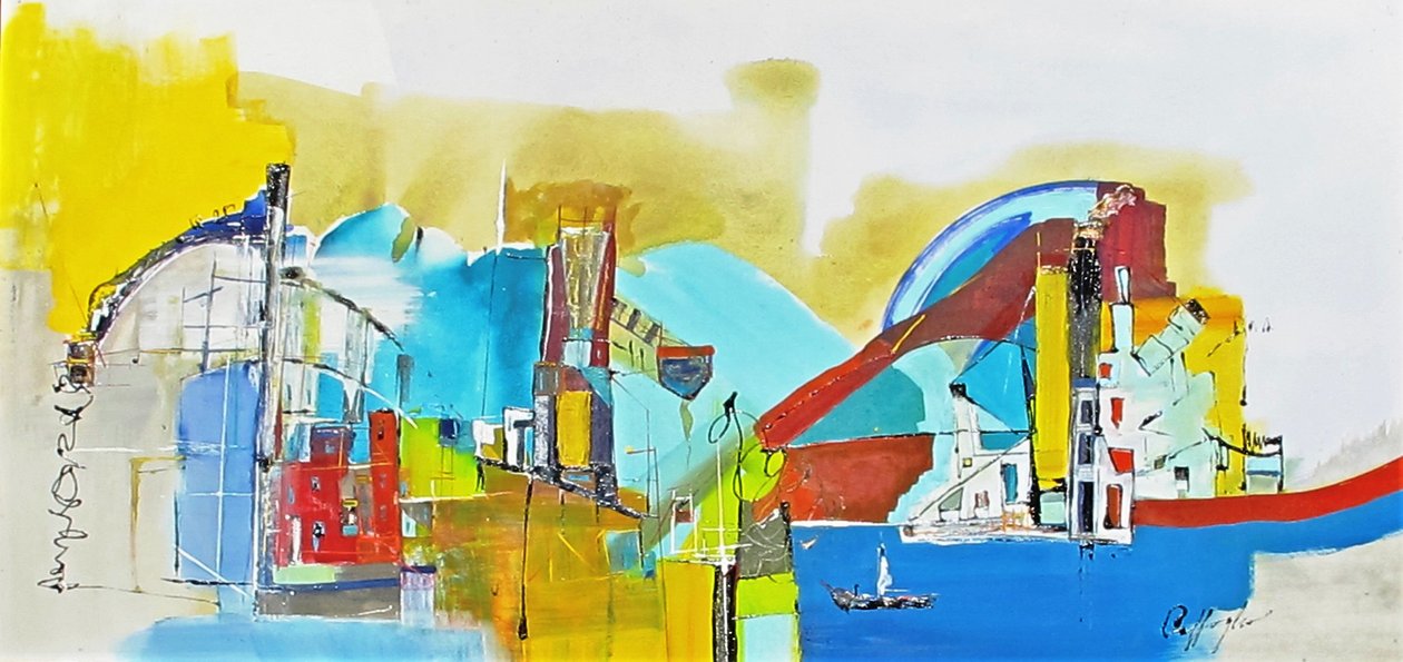 Los Colores D Ela Boca (acrylique sur toile) - Gisela Gaffoglio