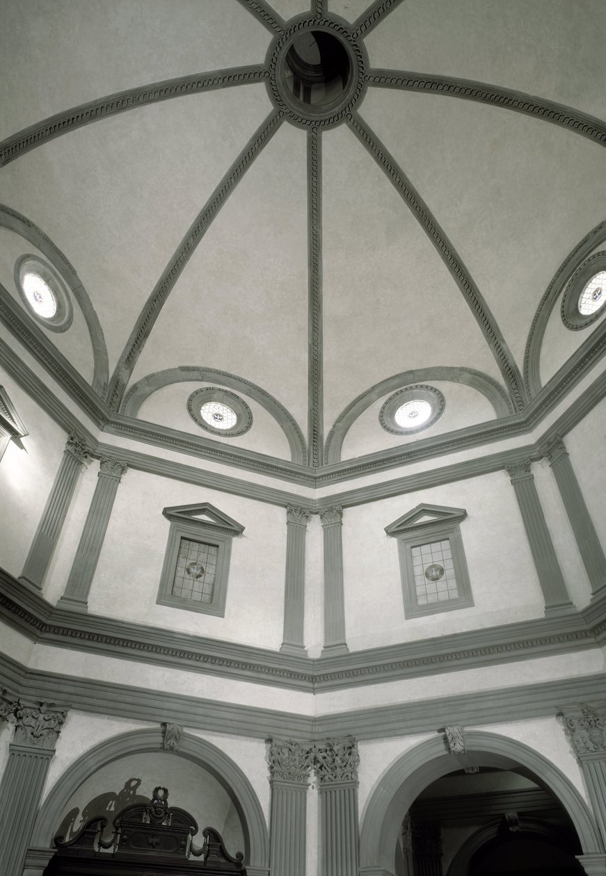 Vue de la sacristie octogonale construite sur un projet de Giuliano da Sangallo (1445-1516) - Giuliano Giamberti da Sangallo