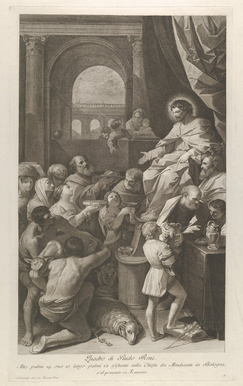 Saint Job recevant les dons du peuple, vers 1760-1800 - Giuliano Traballesi