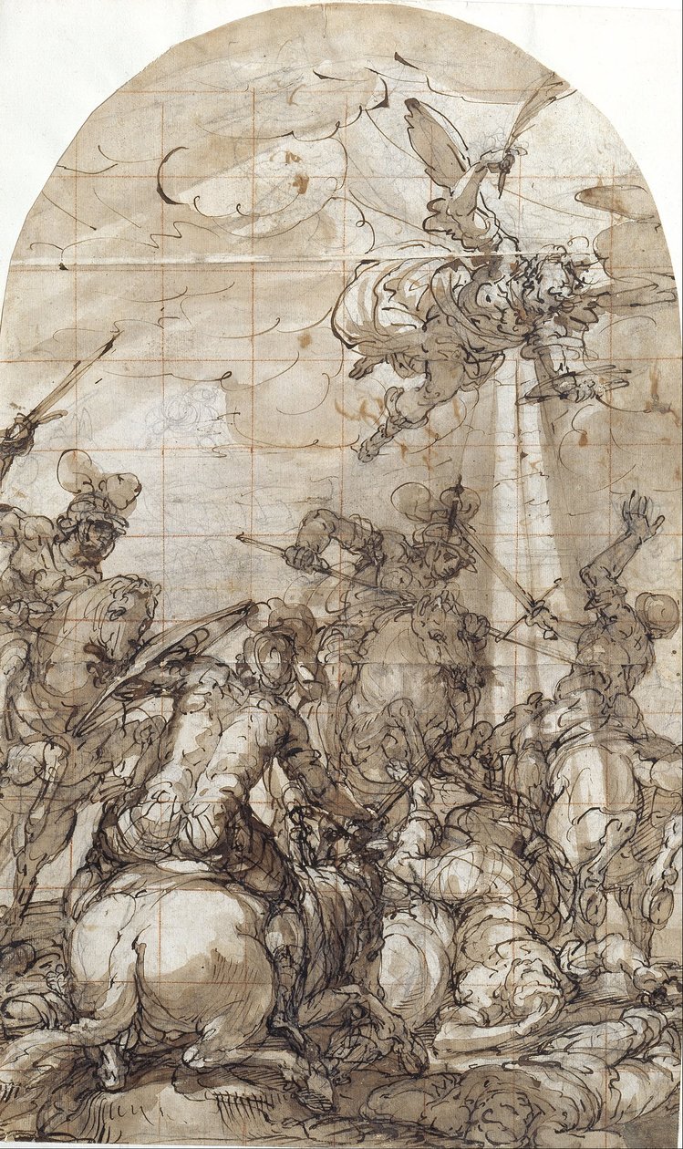 Scène de bataille avec l