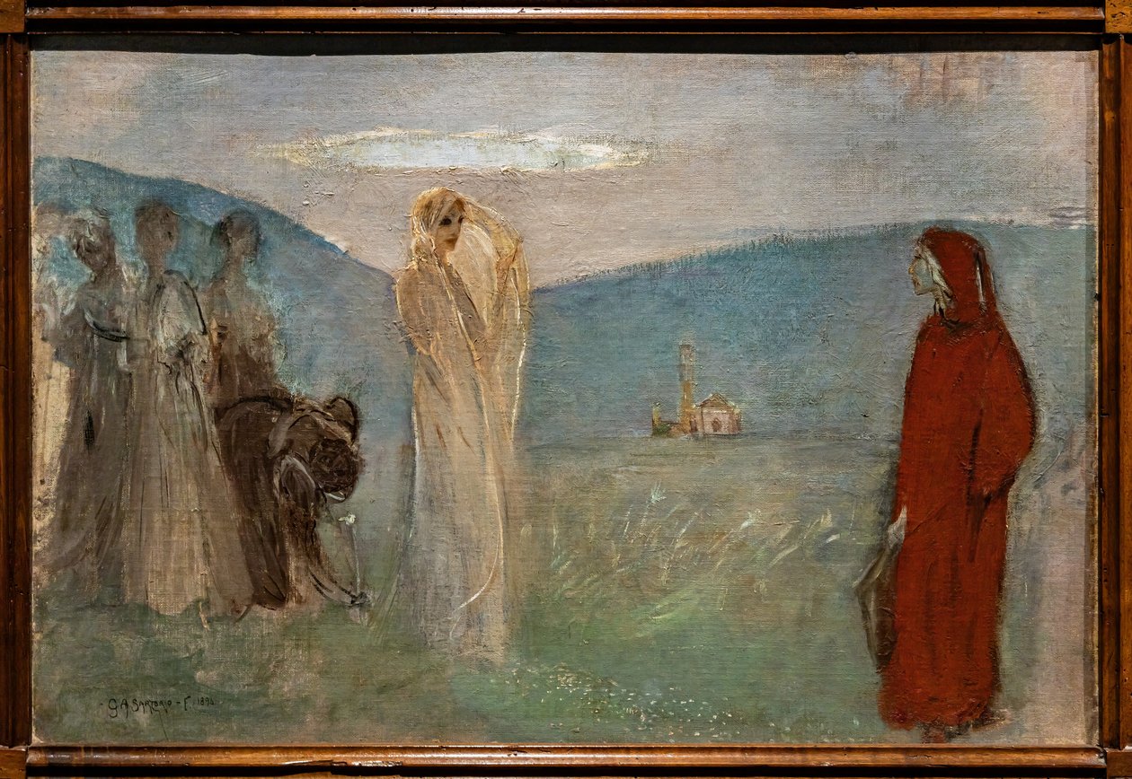 Dante et Béatrice - Giulio Aristide Sartorio