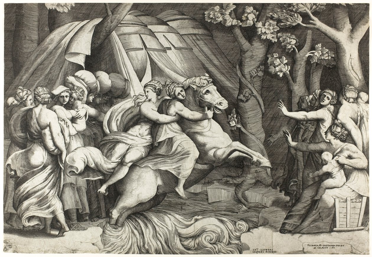 Cloelia Traversant le Tibre - Giulio Bonasone