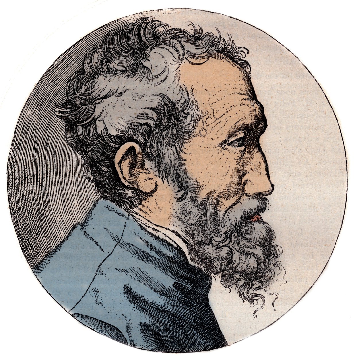 Portrait de Michel-Ange - Giulio Bonasone