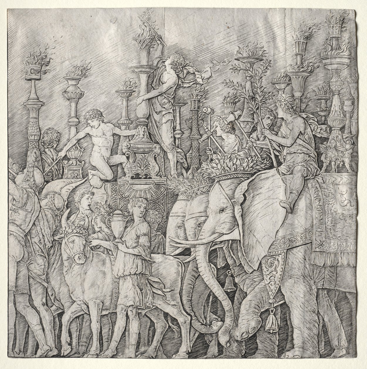 Les Triomphes de César : Les Éléphants - Giulio Campagnola