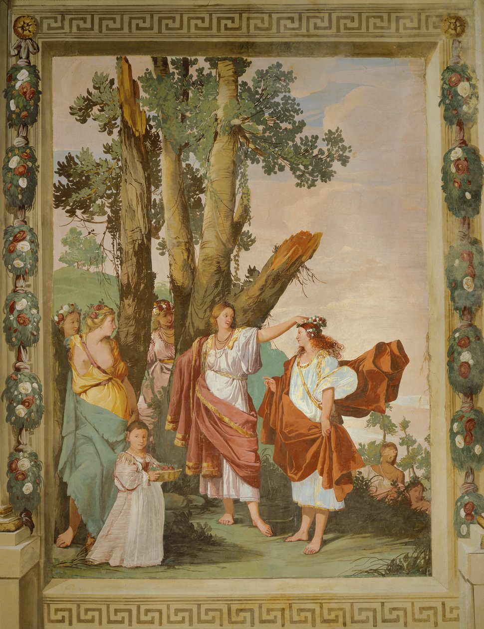 Couronnement de la Nymphe Amaryllis, gagnante de la course - Giulio Carpioni