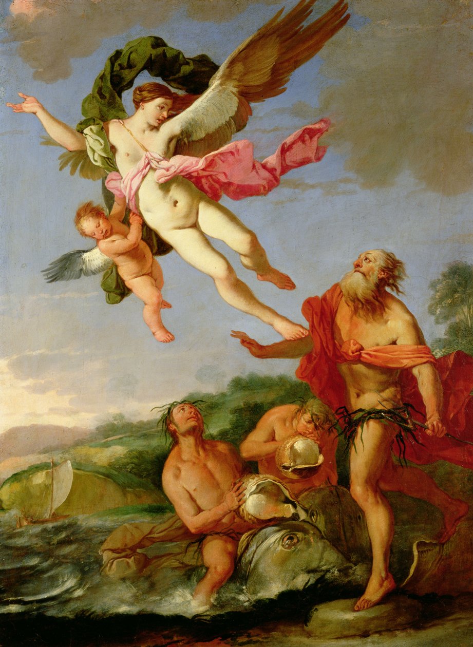 Neptune poursuivant Coronis, 1665-70 - Giulio Carpioni