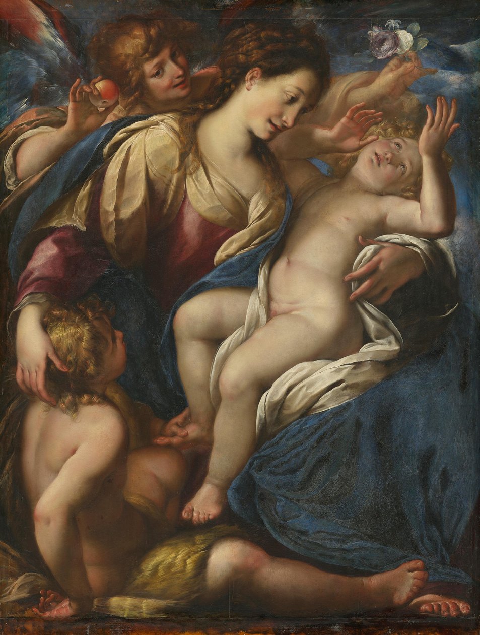 Maria mit Kind, dem Johannesknaben und einem Engel - Giulio Cesare Procaccini