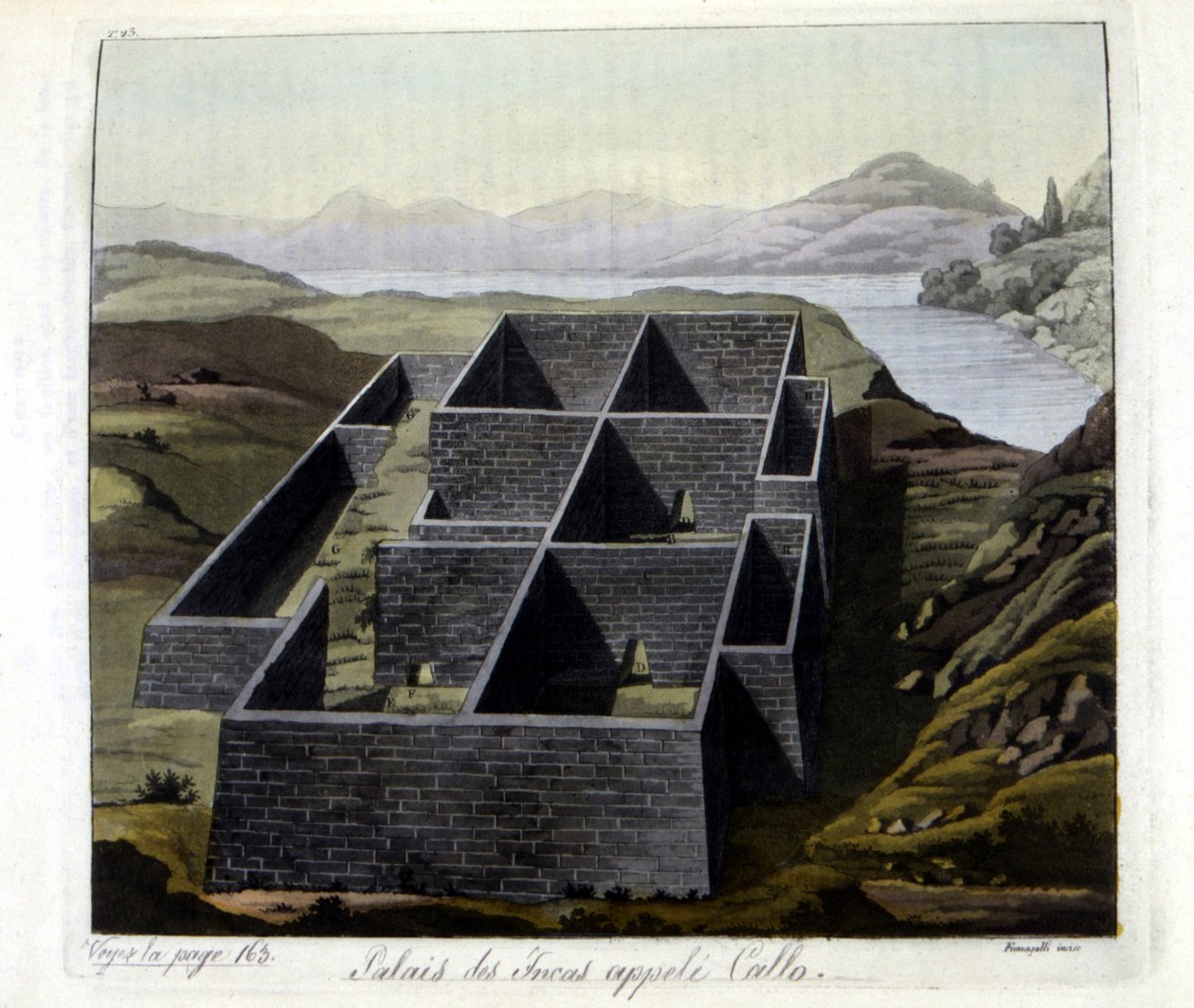 Palais des Incas appelé Callo - dans "Le costume ancien et moderne" de Jules Ferrario - Giulio Ferrario