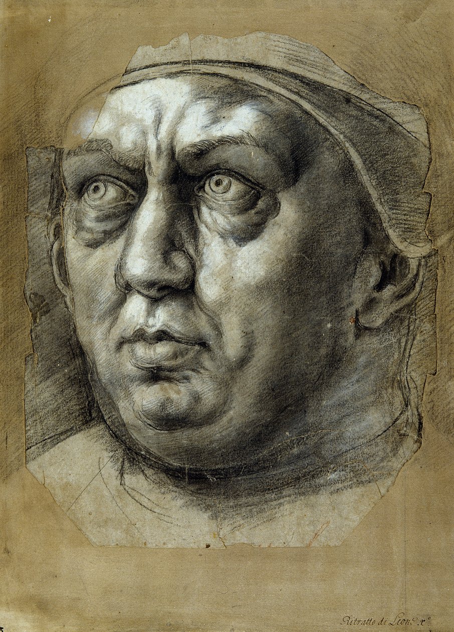 Tête du Pape Léon X - Giulio Romano