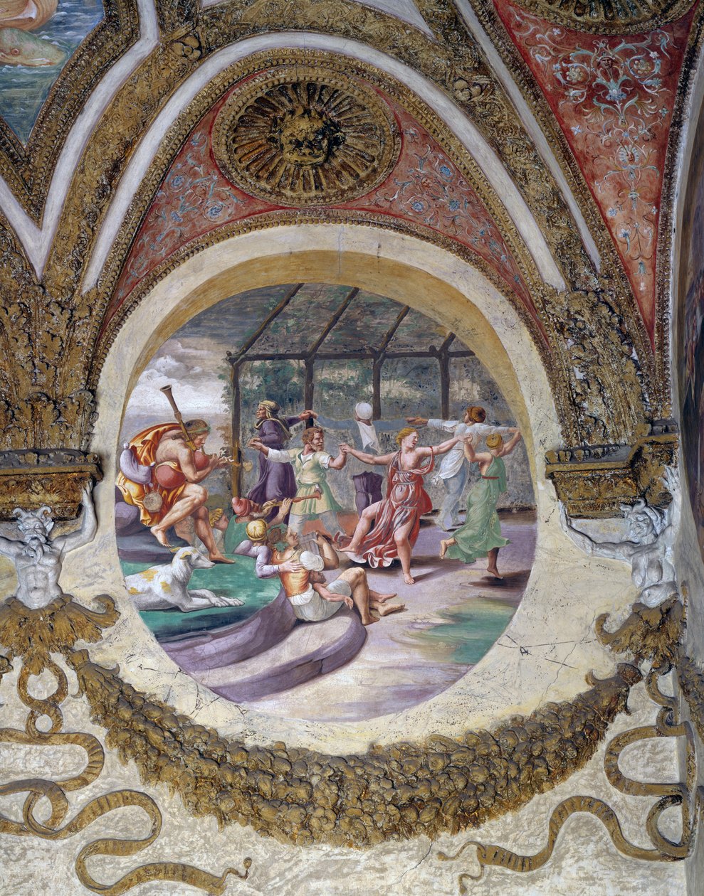 Une des fresques de la Chambre des Vents ou du Zodiaque - Giulio Romano