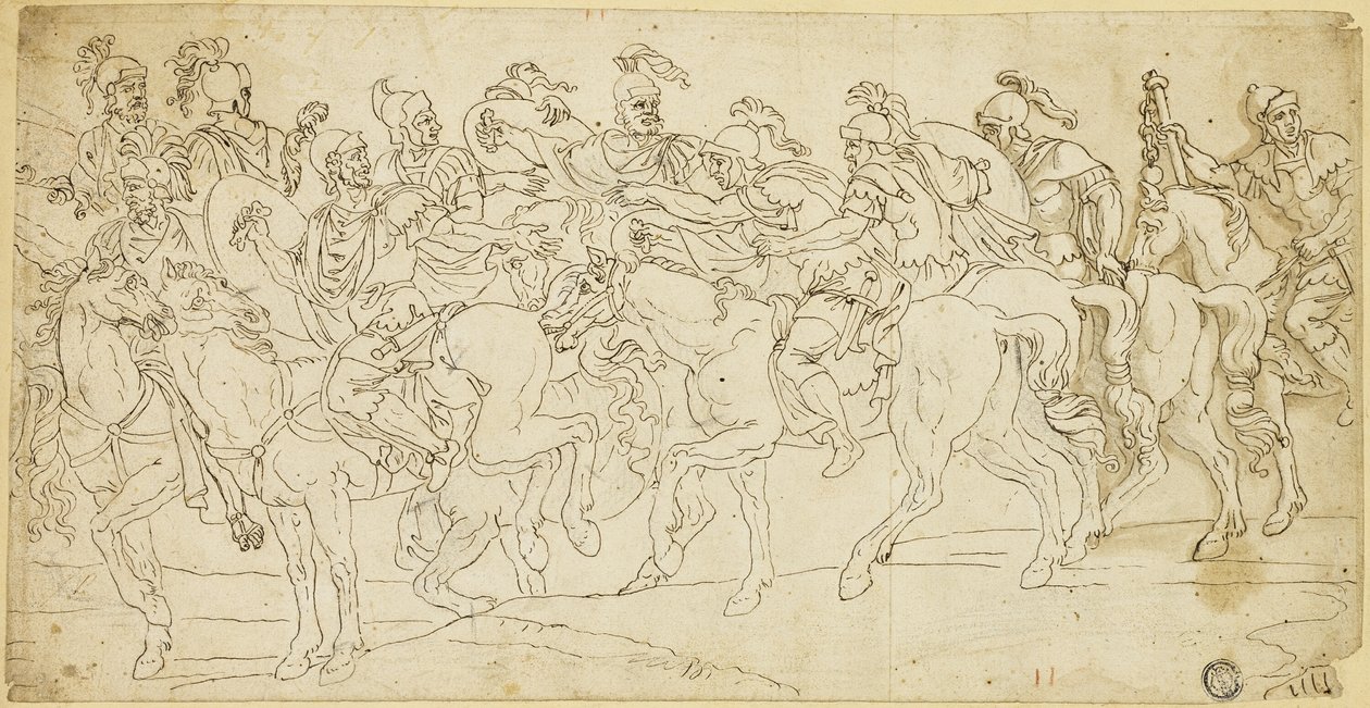 Cavalerie romaine en marche - Giulio Romano