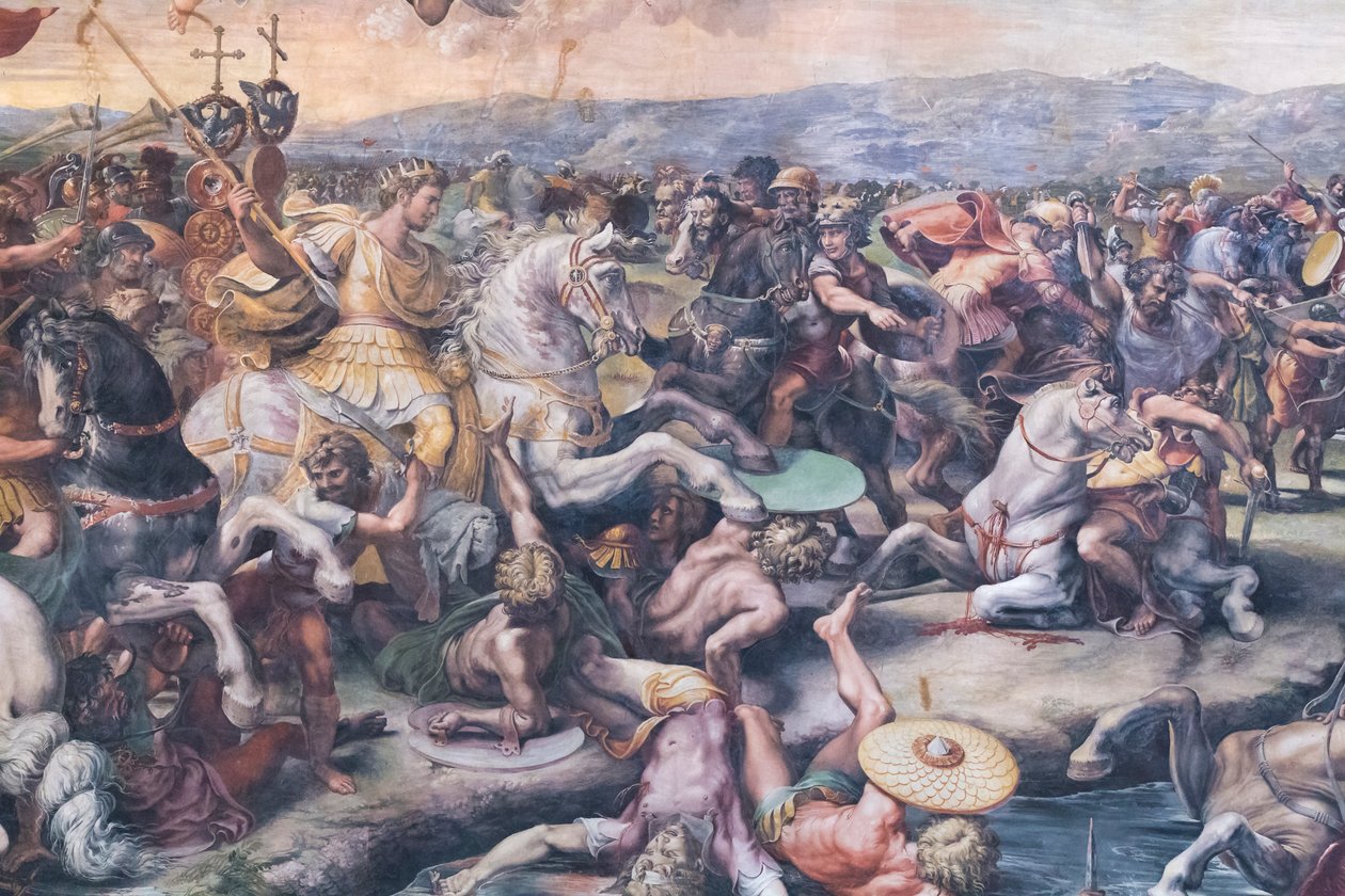 La bataille du pont Milvius (détail) - Giulio Romano