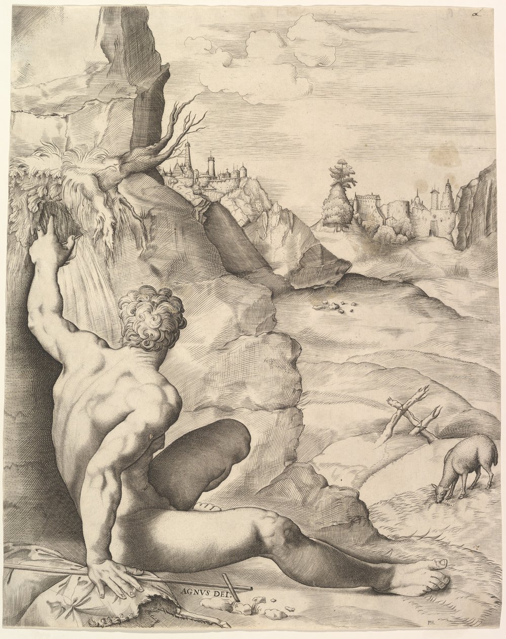 Jean-Baptiste dans le désert, vers 1545-1555 - Giulio Sanuto