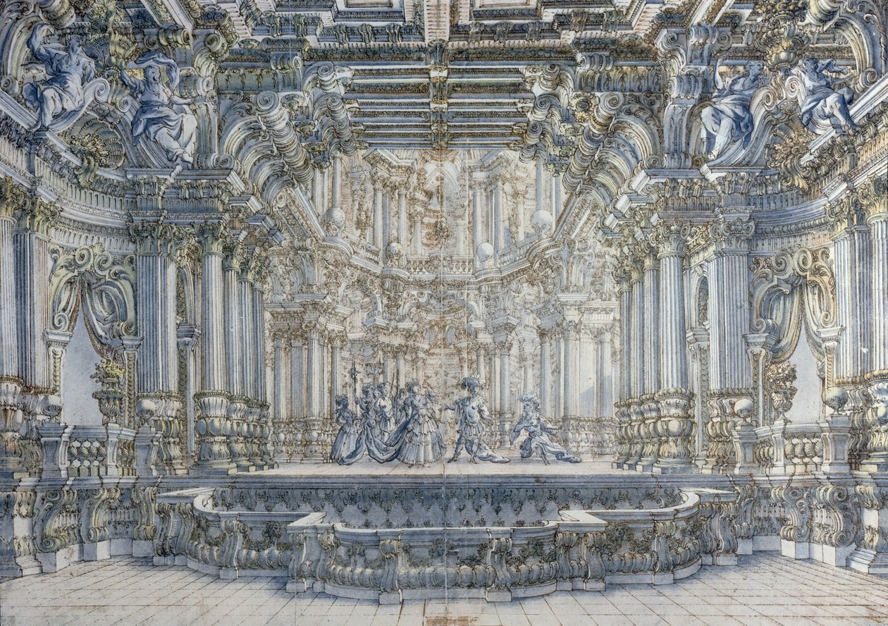 Décor de scène de théâtre - Giuseppe Bibiena