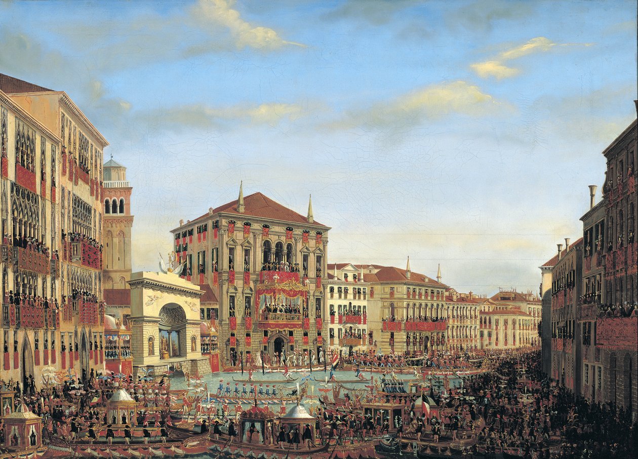 Napoléon Ier (1769-1821) présidant une régate à Venise, 1807 - Giuseppe Borsato