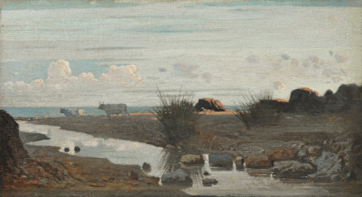 Lido avec des bœufs paissant, c.1862-63 - Giuseppe Abbati