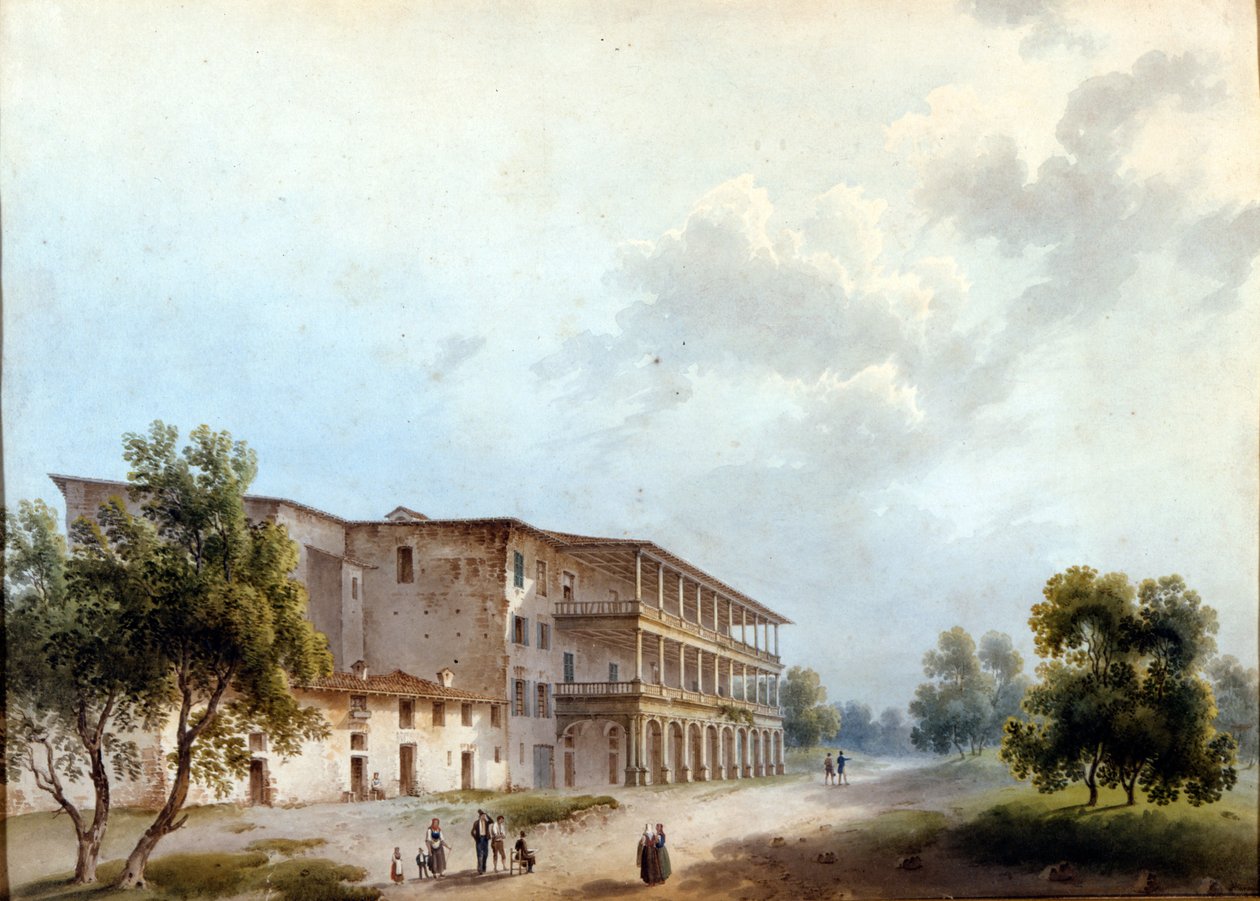 Milan, la Villa Simonetta. Peinture par Alinovi. Stendhal a renommé Angela Pietragrua Dame Simonetta. Museo Milano, Milan - Giuseppe Alinovi