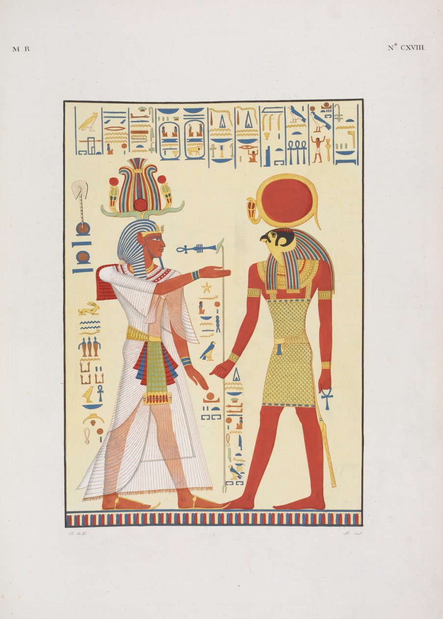 Menphtah II, successeur de Ramsès II, illustration de "Les Monuments de l