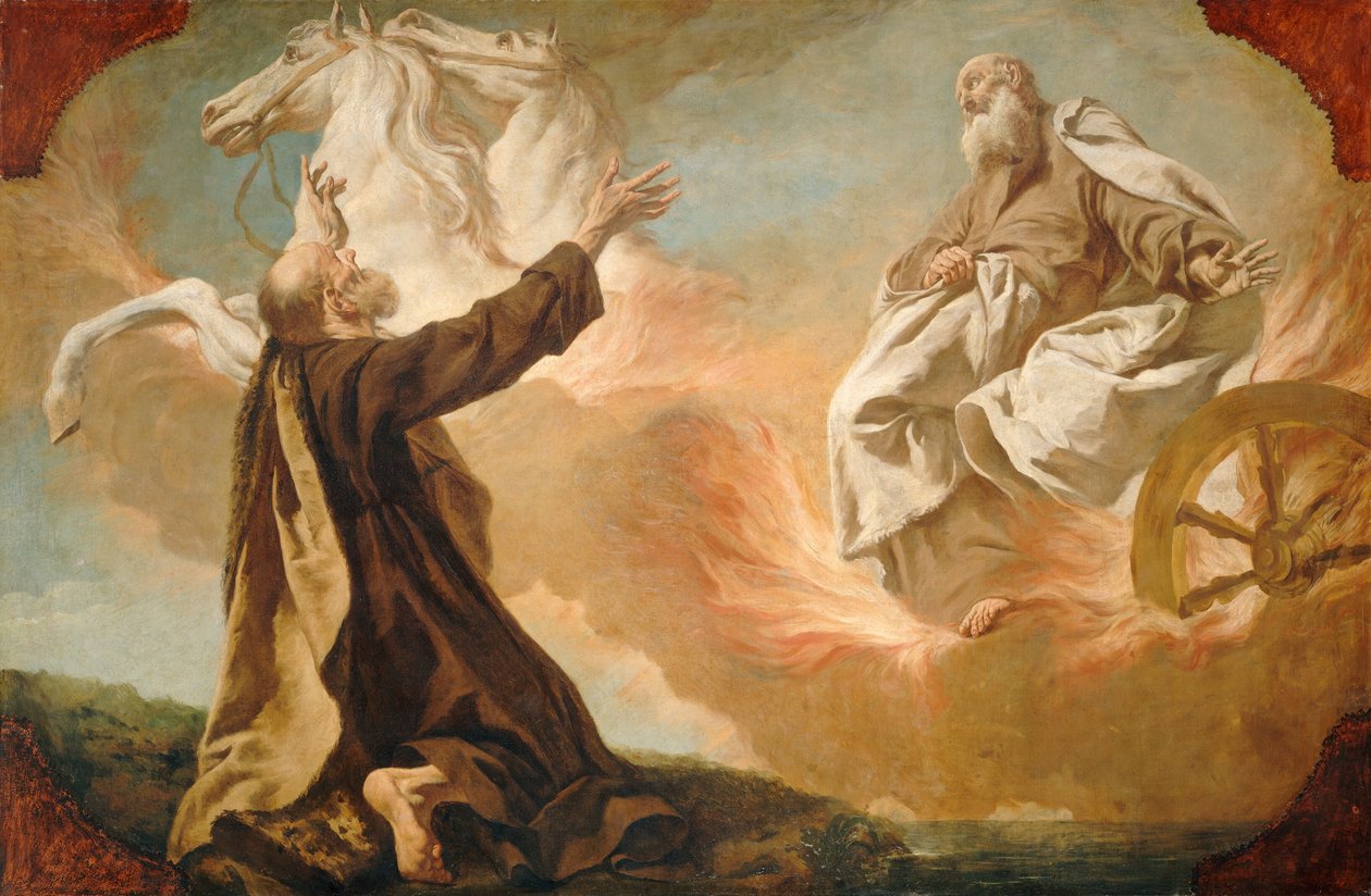 Élie emporté dans un char de feu - Giuseppe Angeli