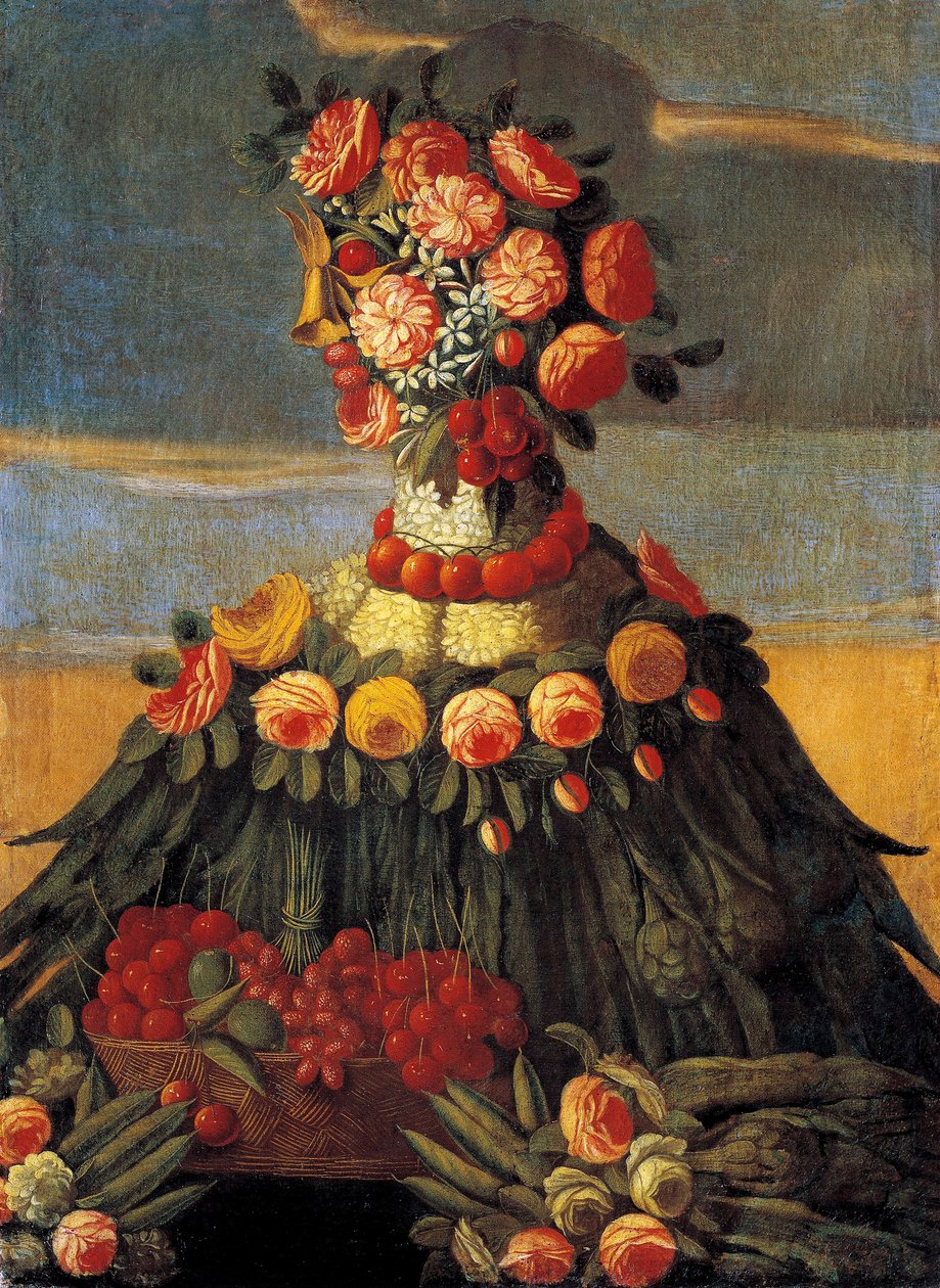 Peinture de printemps de l'atelier par Giuseppe Arcimboldo (Arcimboldi