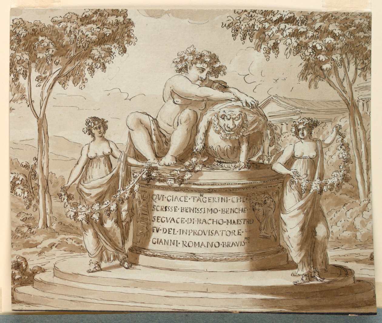 Monument sépulcral pour le poète Tagerini - Giuseppe Barberi