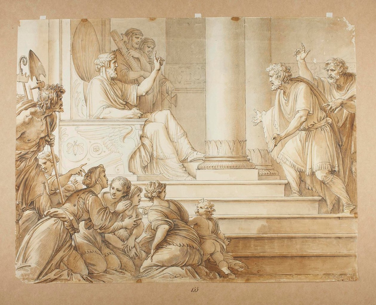 Moïse confronte le pharaon - Giuseppe Cades