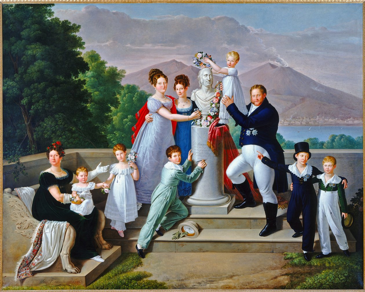 Italien : Portrait de François Ier François Ier et sa famille - Giuseppe Cammarano