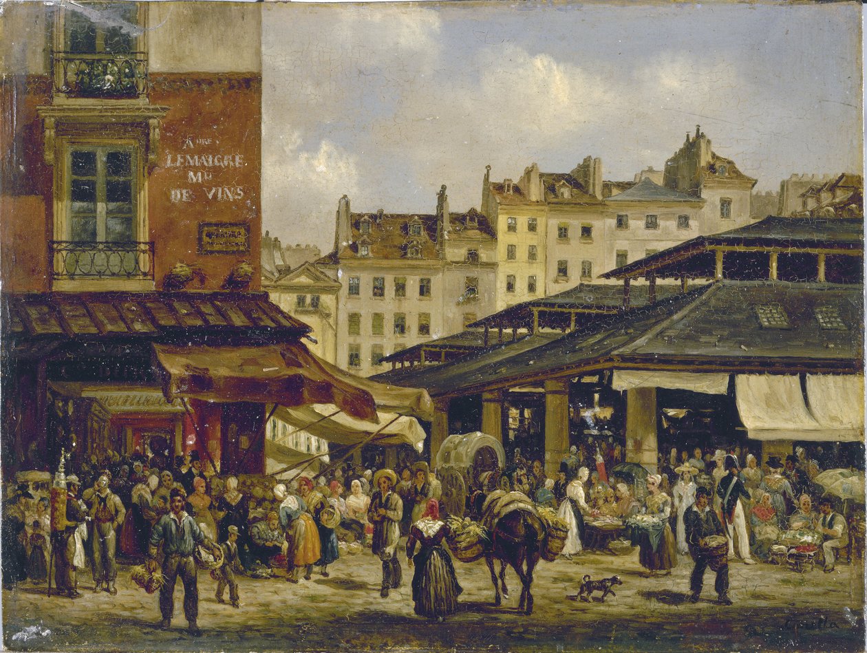 Les Halles et la rue de la Tonnellerie - Giuseppe Canella