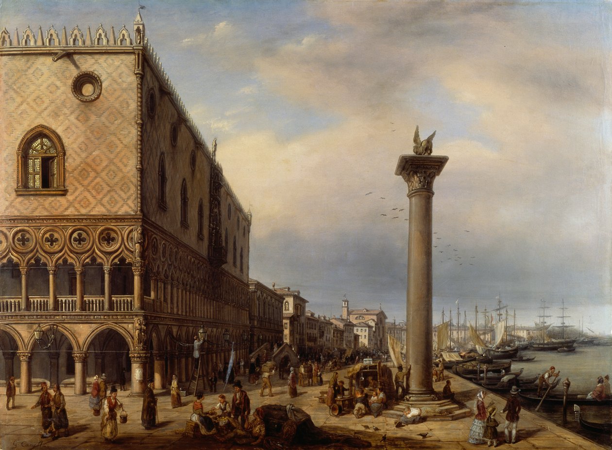 Riva degli Schiavoni à Venise - Giuseppe Canella