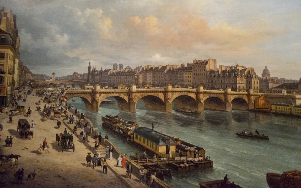 Le Pont-Neuf et la Cité Paris, 1832 - Giuseppe Canella the Elder