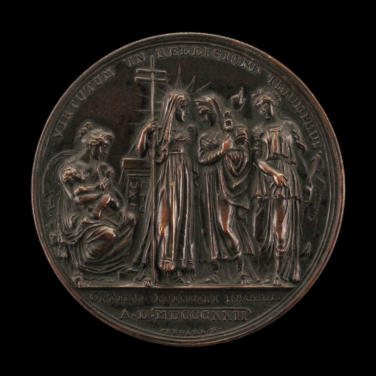 Allégorie du triomphe de la religion [verso] - Giuseppe Cerbara