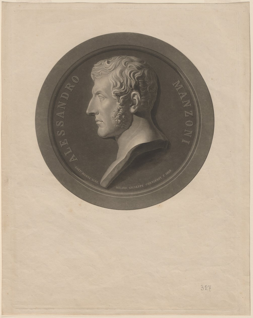 Alessandro Manzoni - Giuseppe Cornienti, after Gaetano Monti