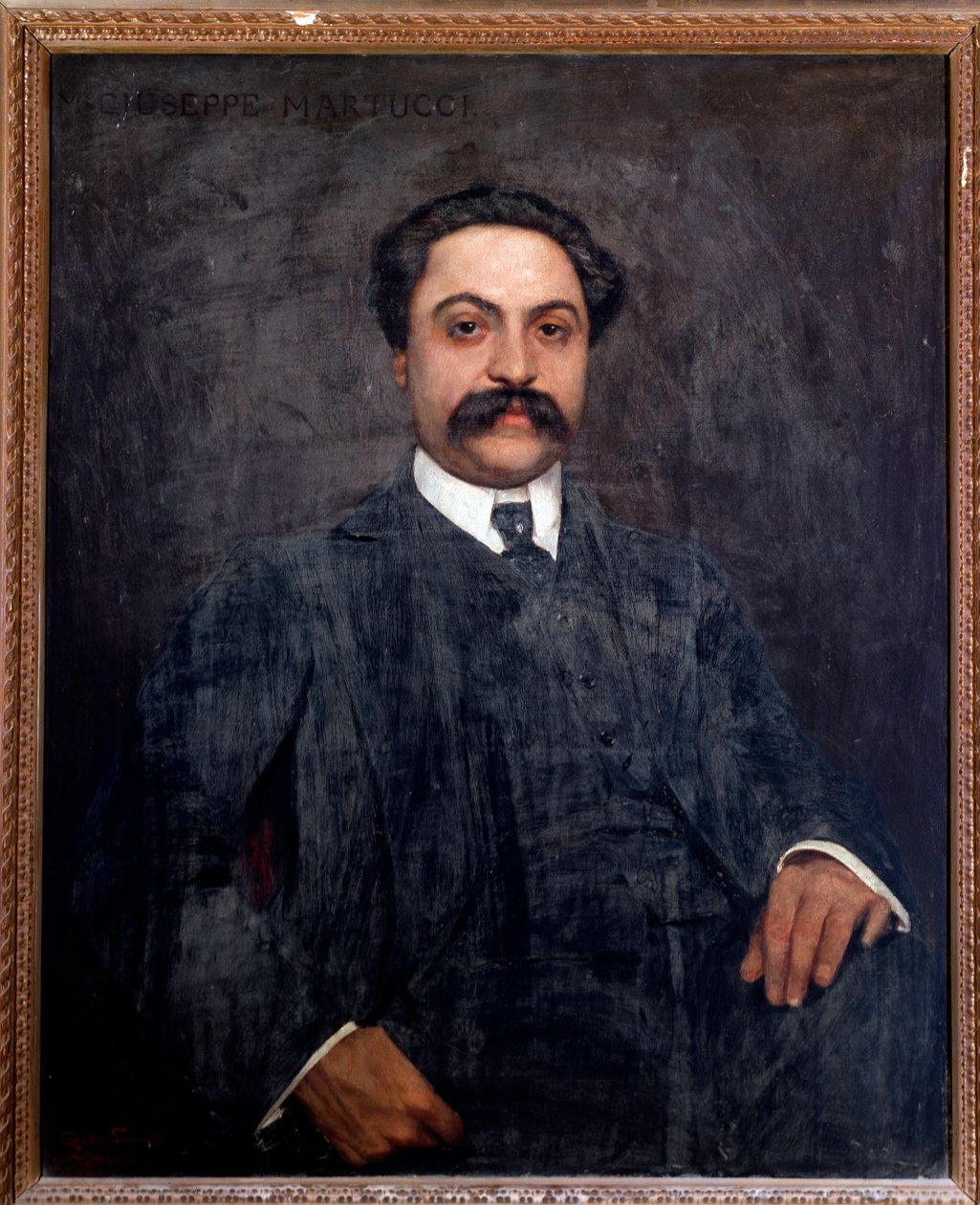 Portrait de Giuseppe Martucci (1856-1909) compositeur, chef d'orchestre ...